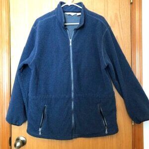 Eddie Bauer Women's Polartec Fleece Full Zip Adjustable Waist Zip Pockets Large